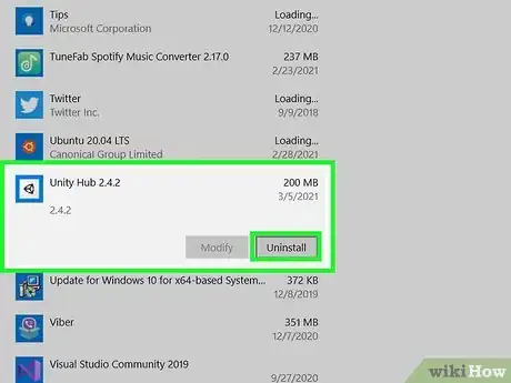 Image titled Uninstall Unity on Windows Step 9