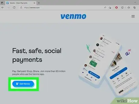 Image titled Create a Venmo Account on a PC or Mac Step 2