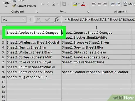 Image titled Compare Data in Excel Step 19