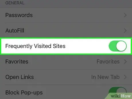 Image titled Turn on Frequently Visited Sites on an iPhone Step 3