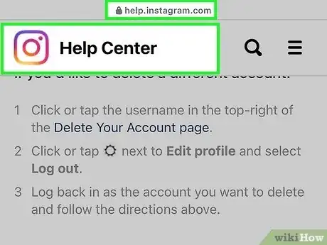 Image titled Delete an Instagram Account Without Logging in Step 1