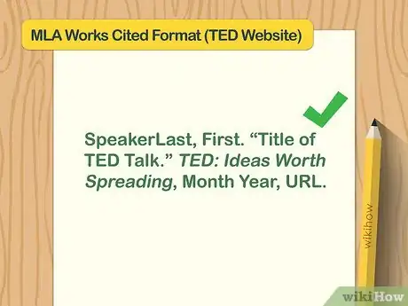 Image titled Cite a TED Talk in MLA Step 1