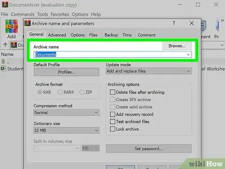 Image titled Add a Password to a RAR File Step 3