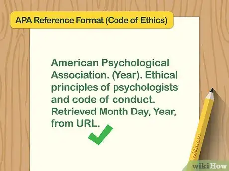 Image titled Cite the APA Code of Ethics Step 1