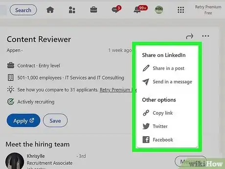 Image titled Share a Job Posting on LinkedIn Step 13