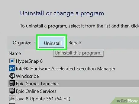 Image titled Uninstall Epic Games Launcher Step 4
