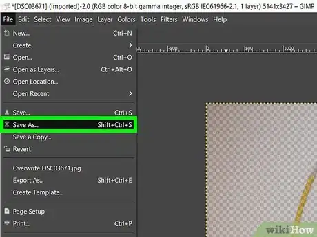 Image titled Make a Transparent Image Using Gimp Step 23