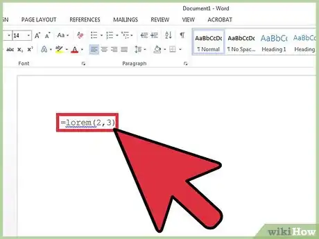 Image titled Create Random Text in Microsoft Word Step 4