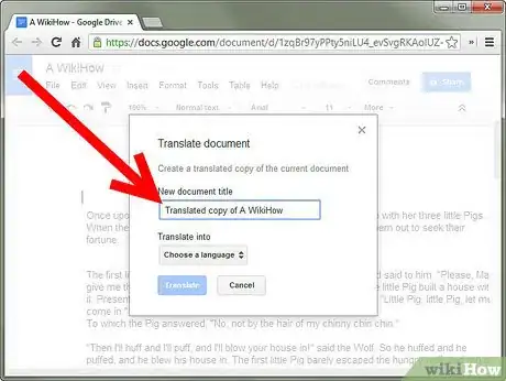 Image titled Translate a Google Drive Document Step 4