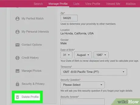 Image titled Delete an Ashley Madison Profile Step 7
