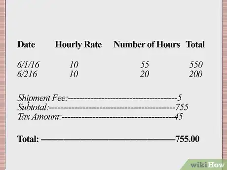 Image titled Write an Invoice for Payment for Services Rendered Step 11