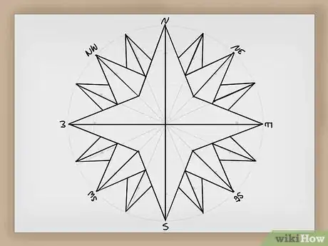 Image titled Draw a Compass Rose Step 11