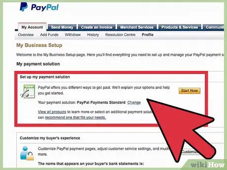 Image titled Set up a Paypal Account to Receive Donations Step 6