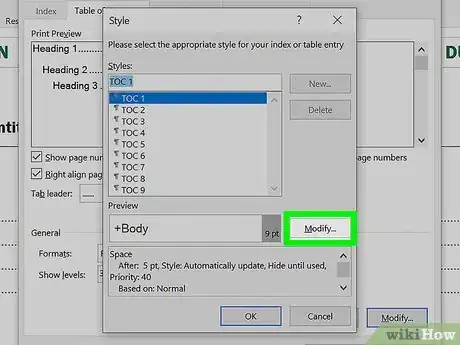 Image titled Edit the Table of Contents in Word Step 15