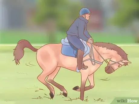 Image titled Teach a Horse to Ride Tackless Step 4