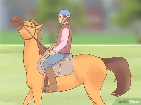 Image titled Teach a Horse to Ride Tackless Step 3