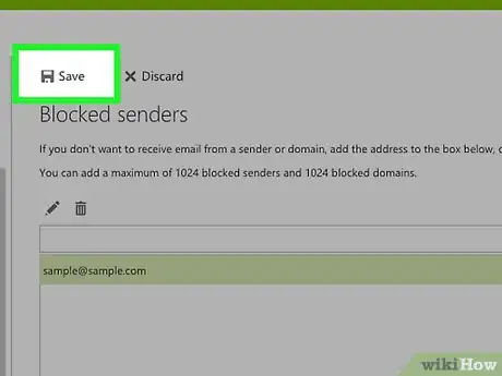 Image titled Block a Sender by Email Address in Hotmail Step 8