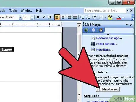 Image titled Mail Merge Address Labels Using Excel and Word Step 11