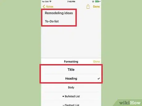 Image titled Format Your Text in iPhone Notes Step 8