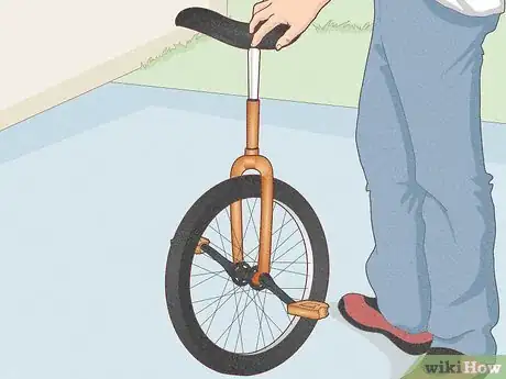 Image titled Ride and Mount a Unicycle Step 1