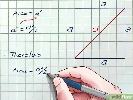 Image titled Find the Area of a Square Using the Length of its Diagonal Step 7