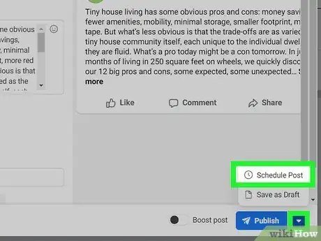 Image titled Schedule a Post on Facebook Step 8