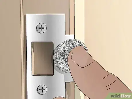 Image titled Hold a Door Open with a Coin Step 8