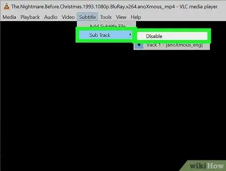 Image titled Turn Off Subtitle of a Video in VLC Media Player Step 4
