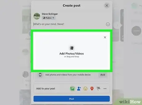 Image titled Add Photos to a Post on Facebook Step 9