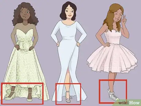 Image titled Select Shoes to Wear With Your Wedding Dress Step 1