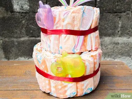 Image titled Make a Diaper Cake without Rolling Step 12