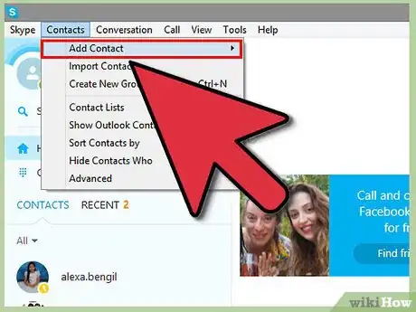 Image titled Add Contacts to Skype Step 1