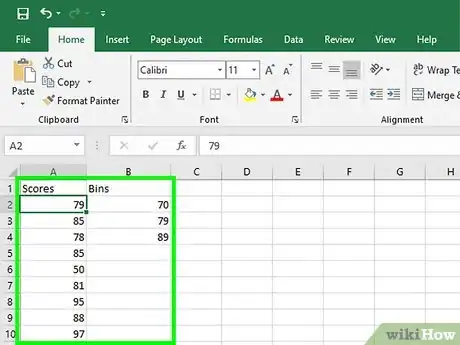 Image titled Calculate Frequency in Excel Step 2