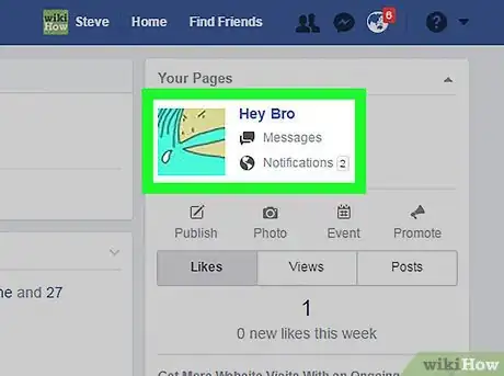 Image titled Post As a Page on Facebook on a PC or Mac Step 2
