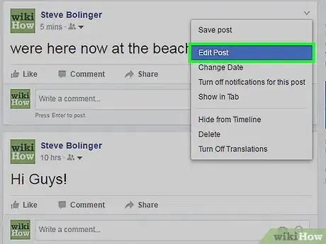 Image titled Edit a Facebook Post Step 11