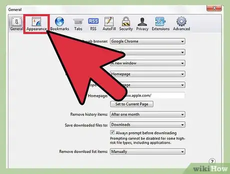 Image titled Change the Appearance Settings on Safari Step 3