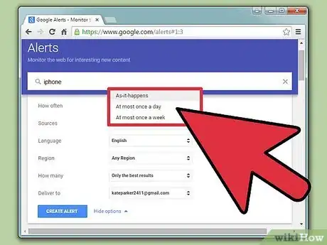 Image titled Set Up Google Alerts Step 4