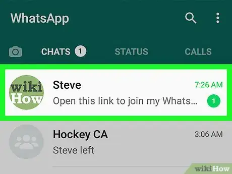 Image titled Join a Group on WhatsApp on Android Step 1