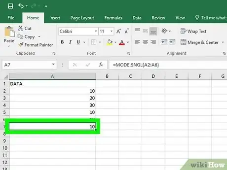 Image titled Calculate Mode Using Excel Step 3