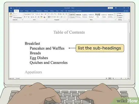 Image titled Write a Table of Contents Step 3