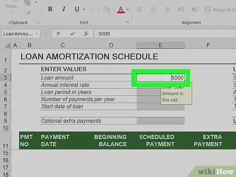 Image titled Prepare Amortization Schedule in Excel Step 14