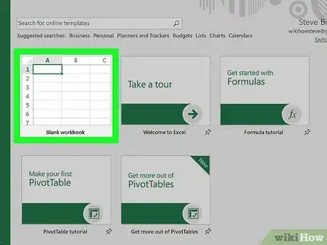 Image titled Make a Spreadsheet in Excel Step 2