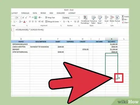 Image titled Create a Simple Checkbook Register With Microsoft Excel Step 14