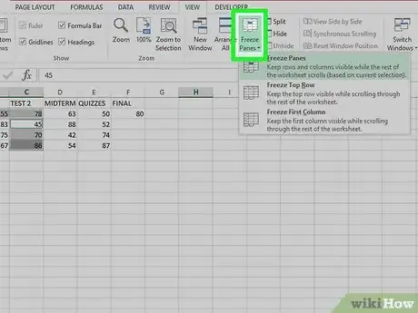 Image titled Freeze Panes in Excel Both Horizontally and Vertically Step 4