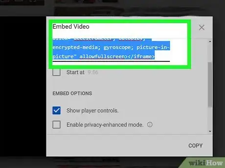 Image titled Get an Embed Code from YouTube Step 5