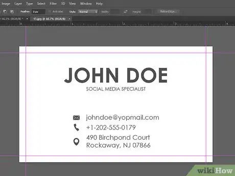 Image titled Create a Custom Business Card Using Photoshop Step 28