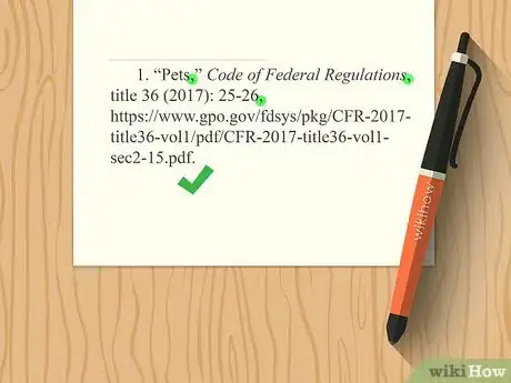 Image titled Cite the Code of Federal Regulations Step 10