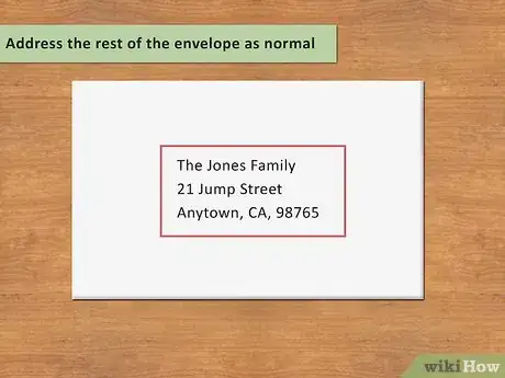 Image titled Address an Envelope to a Family Step 3