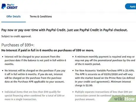 Image titled Use PayPal Credit Step 4