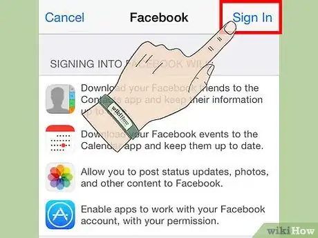 Image titled Connect Your iPhone to the Facebook Integrated Login Step 7